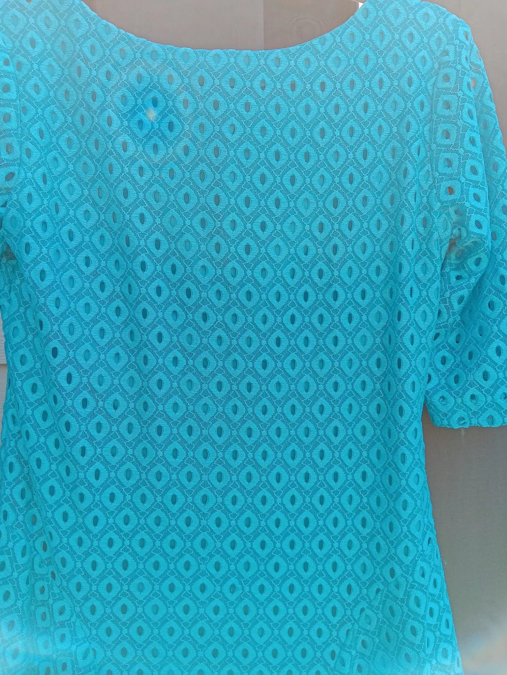 Rabbit Rabbit Rabbit Turquoise Eyelet Knee-length Dress - Picture 4 of 7